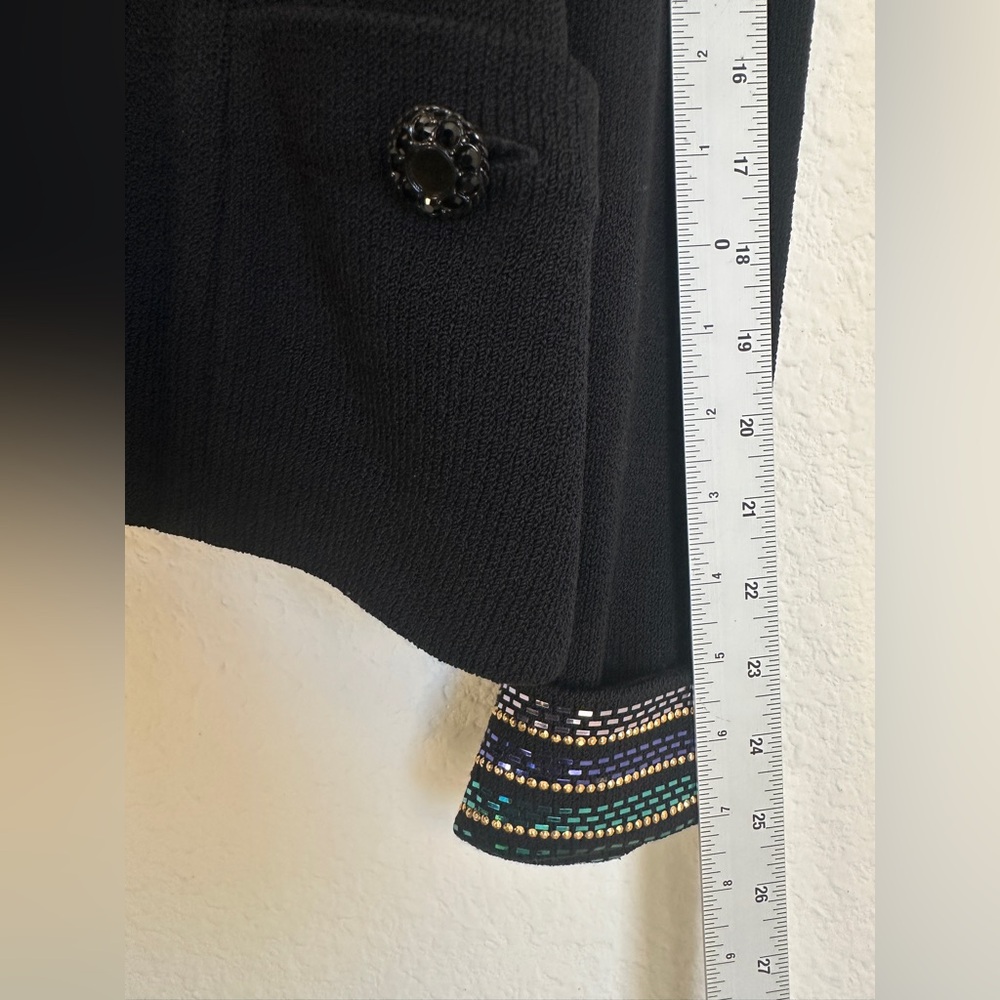 St John Evening Santana Knit jacket with silver Beading size 10 - Picture 12 of 12